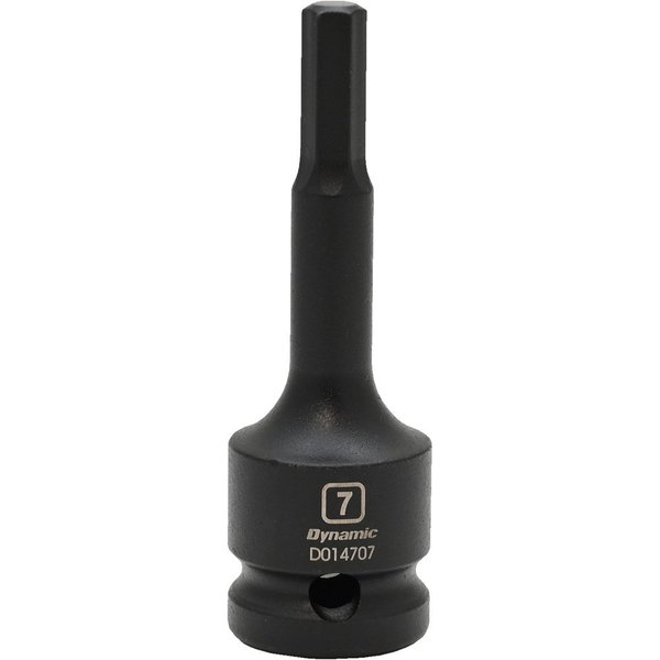 Dynamic Tools 1/2" Drive Metric Hex Head, 7MM, Bit Impact Socket D014707